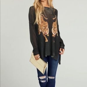 Show Me Your MuMu Bonfire Dancing Tigers sweater